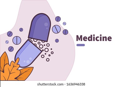 vector illustration medicine blue pills or blue capsule. drug vaccine concept. antibiotic. coronavirus medicine concept.