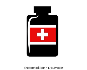 vector illustration of a medicine bottle