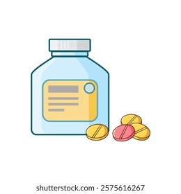 
Vector illustration of a medicine bottle