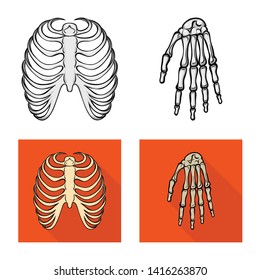 Vector illustration of medicine and clinic icon. Set of medicine and medical stock vector illustration.