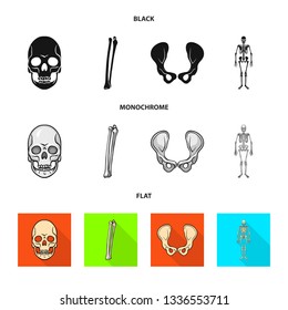 Vector illustration of medicine and clinic logo. Set of medicine and medical stock symbol for web.