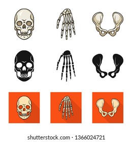 Vector illustration of medicine and clinic logo. Set of medicine and medical vector icon for stock.