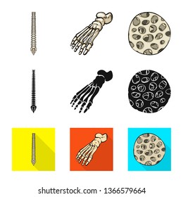 Vector illustration of medicine and clinic logo. Set of medicine and medical vector icon for stock.