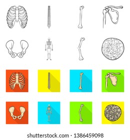 Vector illustration of medicine and clinic logo. Collection of medicine and medical stock vector illustration.