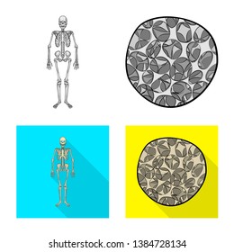 Vector illustration of medicine and clinic sign. Set of medicine and medical stock symbol for web.