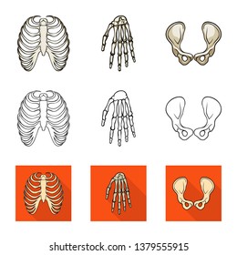 Vector illustration of medicine and clinic symbol. Collection of medicine and medical stock symbol for web.