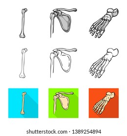 Vector illustration of medicine and clinic symbol. Collection of medicine and medical vector icon for stock.