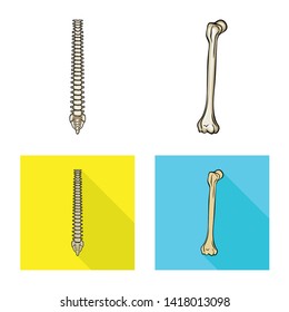 Vector illustration of medicine and clinic symbol. Set of medicine and medical stock symbol for web.