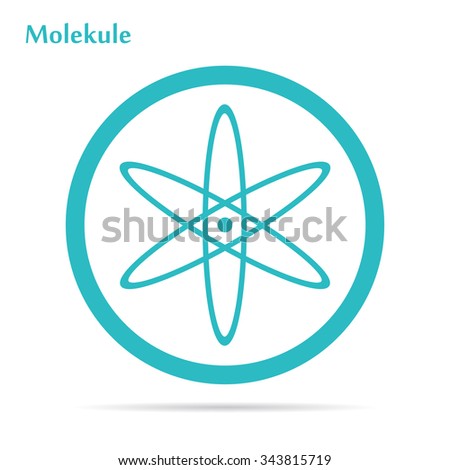 Vector illustration. Medicine icon cell - Molekule and atom