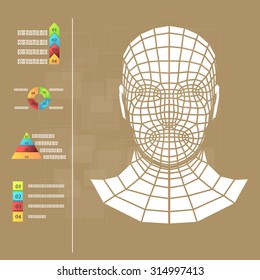 Vector illustration of medicine infographics. Schematic description of the human body.