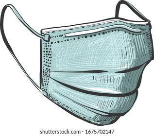 the vector illustration of the medicine mask