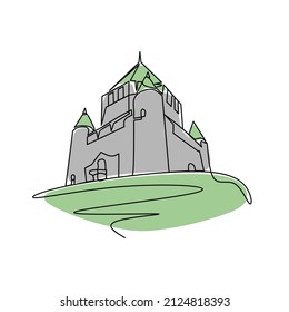 Vector illustration of a medieval castle