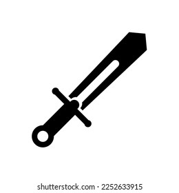 Vector Illustration of a Medieval Knight's Sword Icon