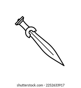 Vektorgrafik eines Schwertsymbols eines mittelalterlichen Ritters