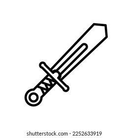 Vector Illustration of a Medieval Knight's Sword Icon