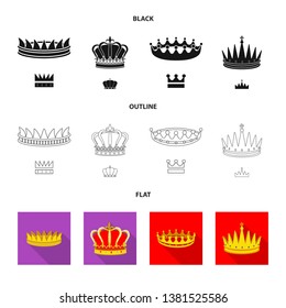 Vector illustration of medieval and nobility icon. Collection of medieval and monarchy vector icon for stock.