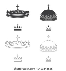Vector illustration of medieval and nobility icon. Collection of medieval and monarchy vector icon for stock.