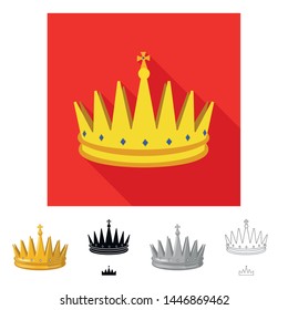Vector illustration of medieval and nobility icon.  