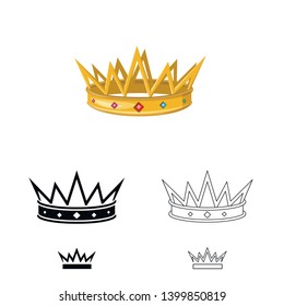 Vector illustration of medieval and nobility logo. Collection of medieval and monarchy vector icon for stock.