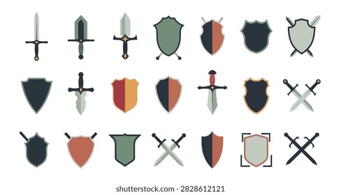 Vector illustration medieval swords