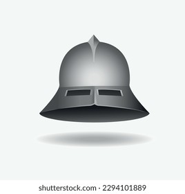 Vector illustration medieval warrior helmet isolated on white background