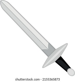 Vector illustration of a medieval warrior or knight sword