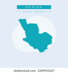 Vector illustration vector of Medina map Saudi arabia