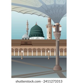 Vector Illustration of medina mosque