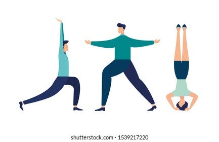 Vector illustration, meditation concept, yoga health benefits of the body. mind and emotions. thought process - vector
