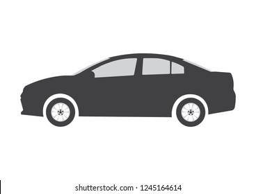 A vector illustration of medium sedan vehicle