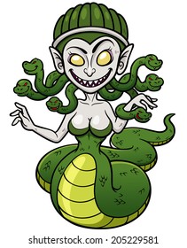 Vector illustration of Medusa