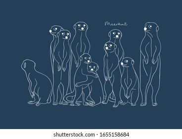 Vector Illustration of Meerkat / Suricate