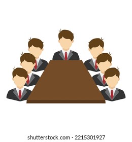 Vector illustration of meeting icon sign and symbol. colored icons for website design .Simple design on transparent background (PNG).