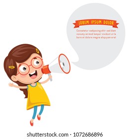 Vector Illustration Of Megaphone