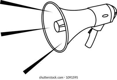 Vector illustration of a megaphone