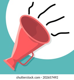 Vector Illustration of Megaphone