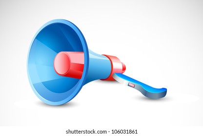 vector illustration of megaphone against white background