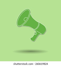 Vector illustration of  Megaphone color background.