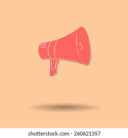Vector illustration of  Megaphone color background.