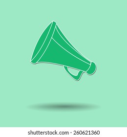 Vector illustration of  Megaphone color background.