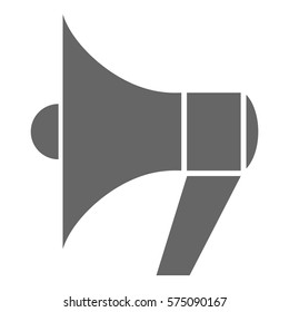 Vector Illustration of Megaphone in Gray Icon
