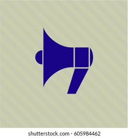 Vector illustration of Megaphone icon in Blue
