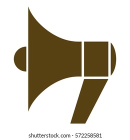 Vector Illustration of Megaphone Icon in Brown