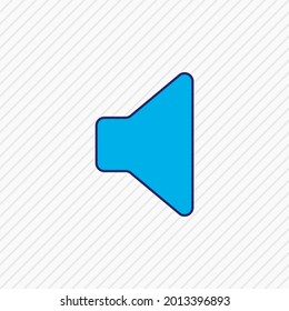Vector illustration of megaphone icon colored line. Beautiful melody element also can be used as speaker icon element.