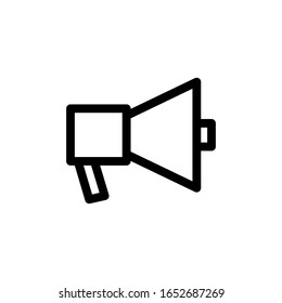 Vector illustration, megaphone icon. Line design template