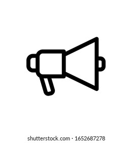 Vector illustration, megaphone icon. Line design template