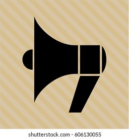 Vector illustration of Megaphone icon or symbol icon in Black
