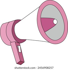 Vector illustration of megaphone. Loudspeaker, speaker, megaphone alert. Vector illustration in flat style. Business advertising and promotion symbol.