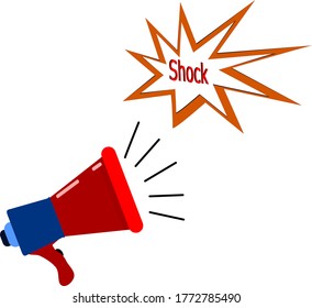 vector illustration megaphone Supermarket billboard advertising concept