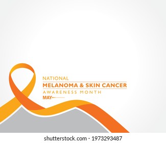 Vector Illustration of Melanoma and Skin Cancer Awareness Month observed in May. 